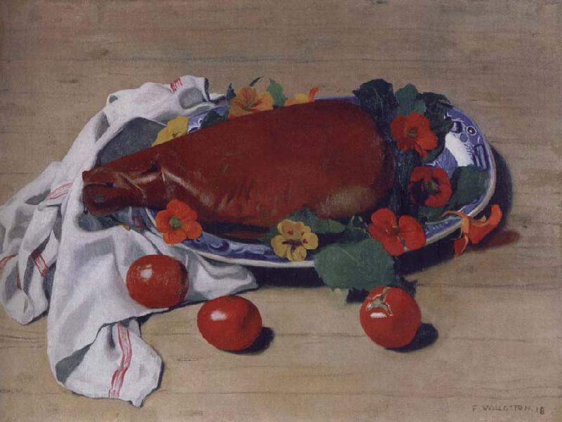 Felix Vallotton Still life with Ham and Tomatoes oil painting image